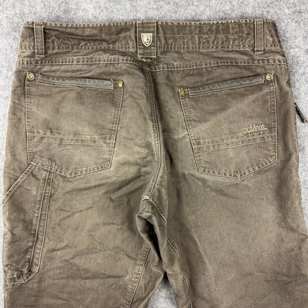 KUHL Pants Mens 38x32 Brown Crag Series Rebel Hiking Workwear Outdoor Gorpcore